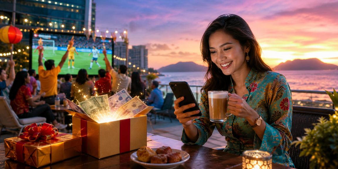 Peminat bola sepak di Kota Kinabalu mengikuti pertaruhan lgw33 semasa perlawanan langsung