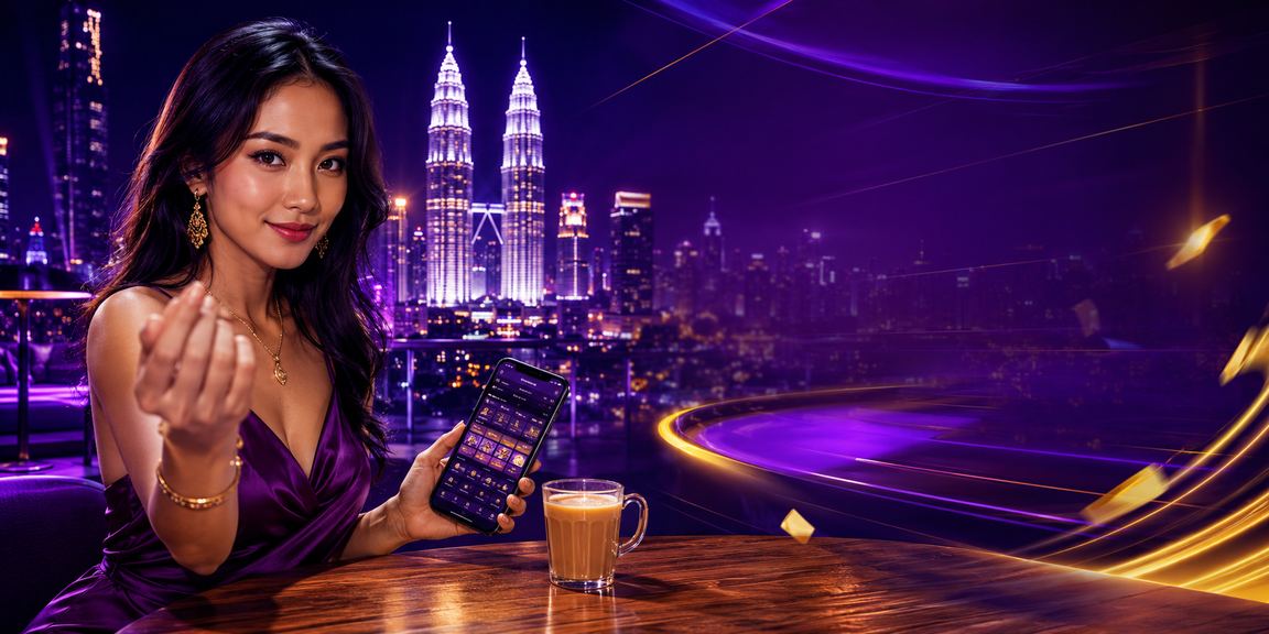 Pemain kasino mudah alih Kuala Lumpur memilih meja Baccarat pada waktu malam