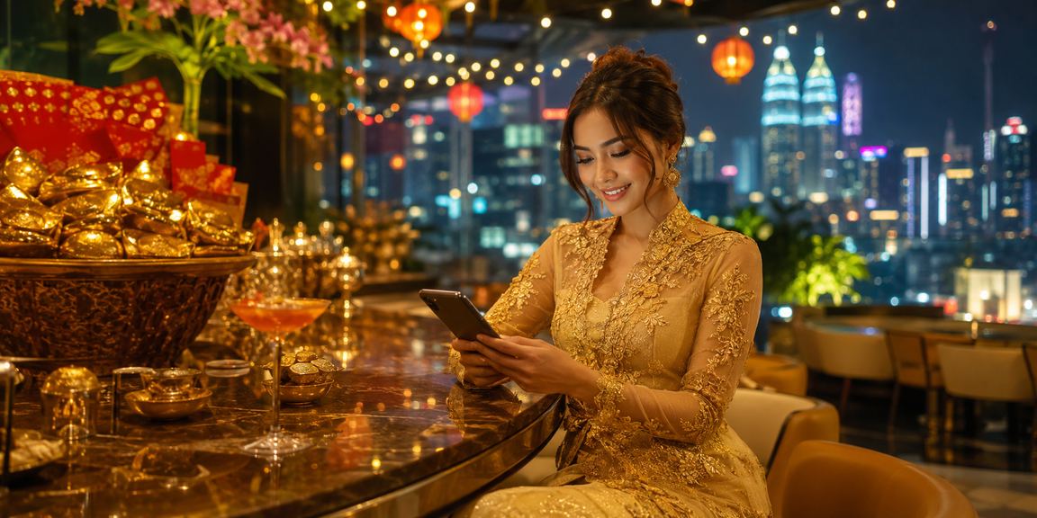 Suasana bonus sampul merah bergaya kebaya di Selangor sempena promosi lgw33